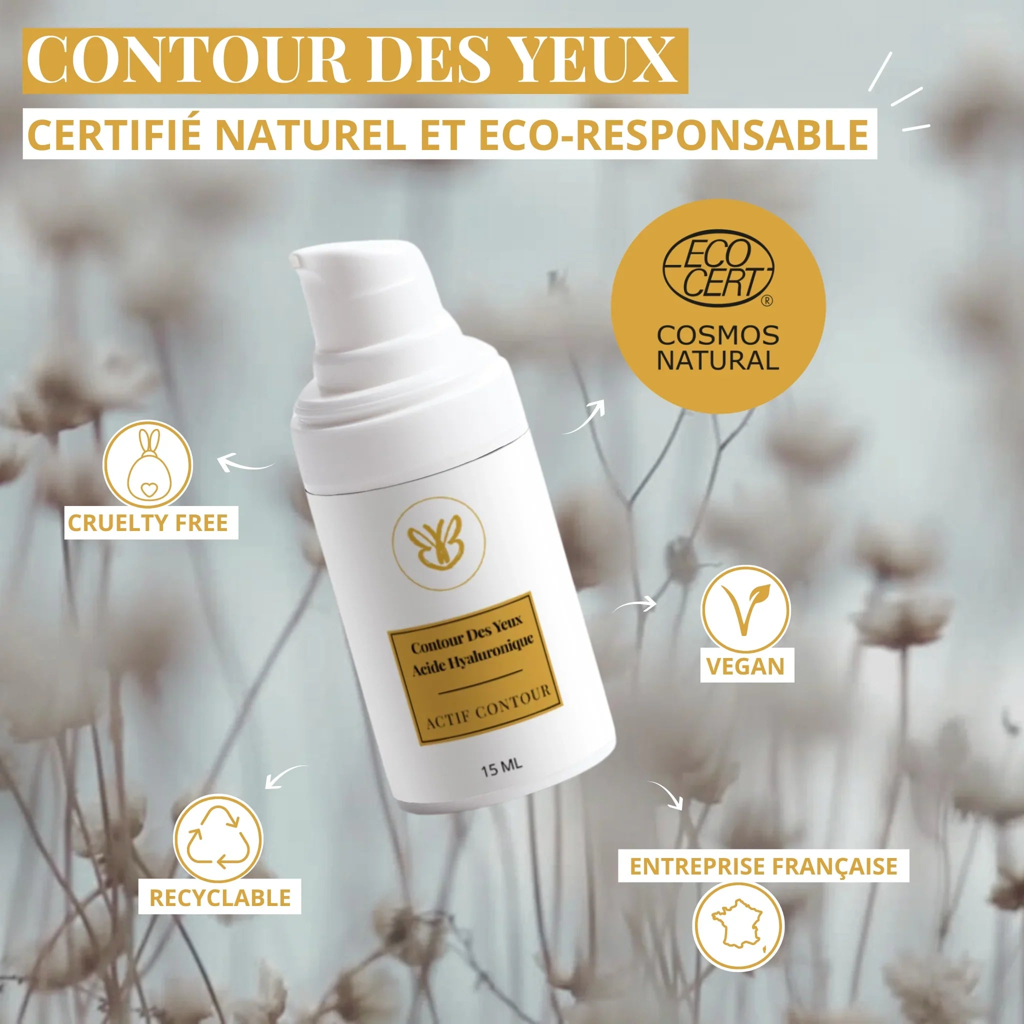Soin certifié COSMOS Natural pour yeux matures