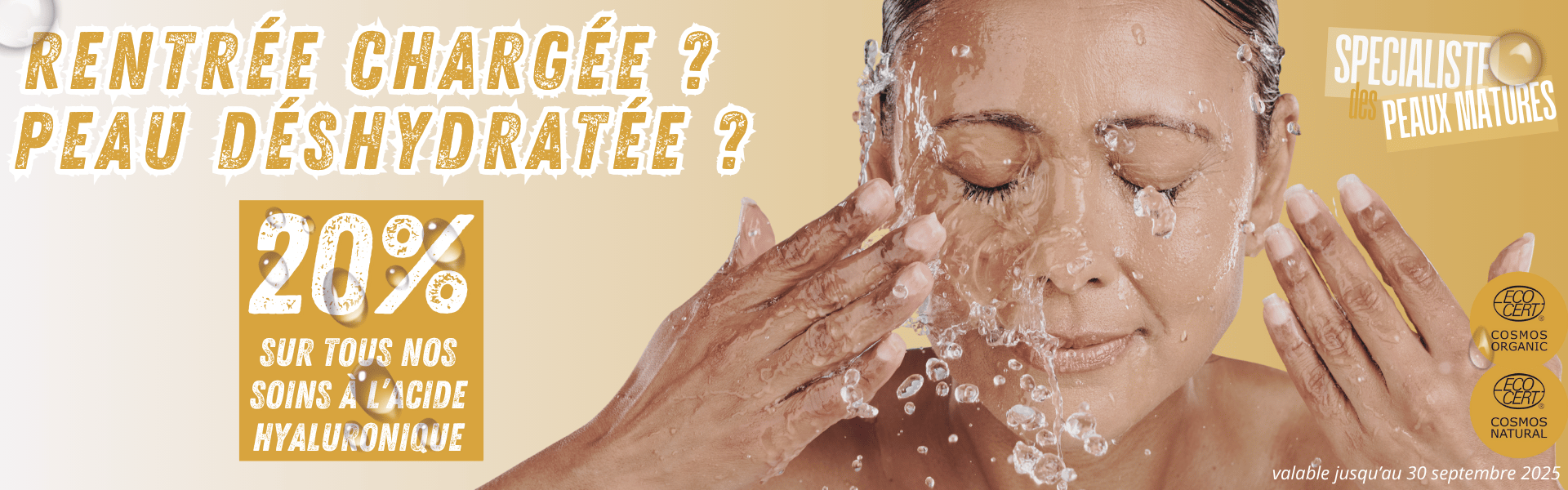 Réhydratation peau mature à la rentrée